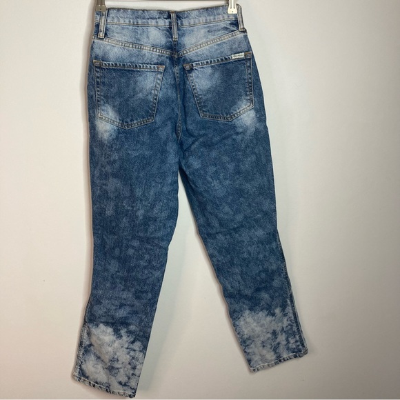 Ella Moss High Waist Straight Ankle Acid Wash Jeans - Picture 3 of 8